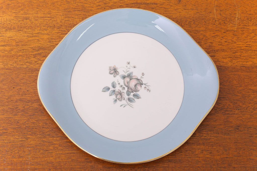 アンティーク雑貨　【T様ご成約済・ご決済用】ROYAL DOULTON(ロイヤルドルトン)　ROSE ELEGANS(ローズ・エレガンス)　ケーキプレート(ブレッドプレート・洋食器)