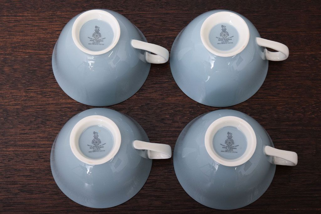 ROYAL DOULTON(ロイヤルドルトン)　ROSE ELEGANS(ローズ・エレガンス)　カップ&ソーサー4客セット(洋食器)(2)