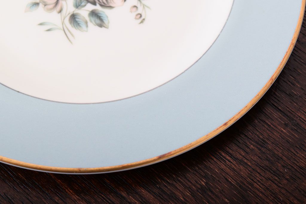 ROYAL DOULTON(ロイヤルドルトン)　ROSE ELEGANS(ローズ・エレガンス)　ティープレート4枚(皿・洋食器)