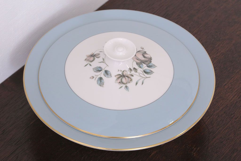 アンティーク雑貨　【T様ご成約済・ご決済用】ROYAL DOULTON(ロイヤルドルトン)　ROSE ELEGANS(ローズ・エレガンス)　チュリーン(蓋付きの深皿)(洋食器)(1)