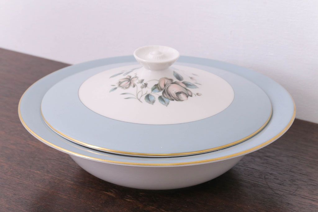 アンティーク雑貨　【T様ご成約済・ご決済用】ROYAL DOULTON(ロイヤルドルトン)　ROSE ELEGANS(ローズ・エレガンス)　チュリーン(蓋付きの深皿)(洋食器)(2)