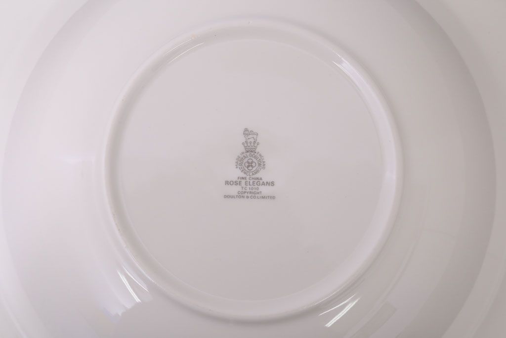アンティーク雑貨　ROYAL DOULTON(ロイヤルドルトン)　ROSE ELEGANS(ローズ・エレガンス)　チュリーン(蓋付きの深皿)(洋食器)(3)
