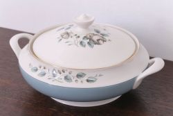 アンティーク雑貨　ROYAL DOULTON(ロイヤルドルトン)　ROSE ELEGANS(ローズ・エレガンス)　チュリーン(蓋付きの深皿)(洋食器)