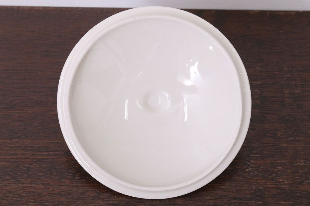 アンティーク雑貨　ROYAL DOULTON(ロイヤルドルトン)　ROSE ELEGANS(ローズ・エレガンス)　チュリーン(蓋付きの深皿)(洋食器)