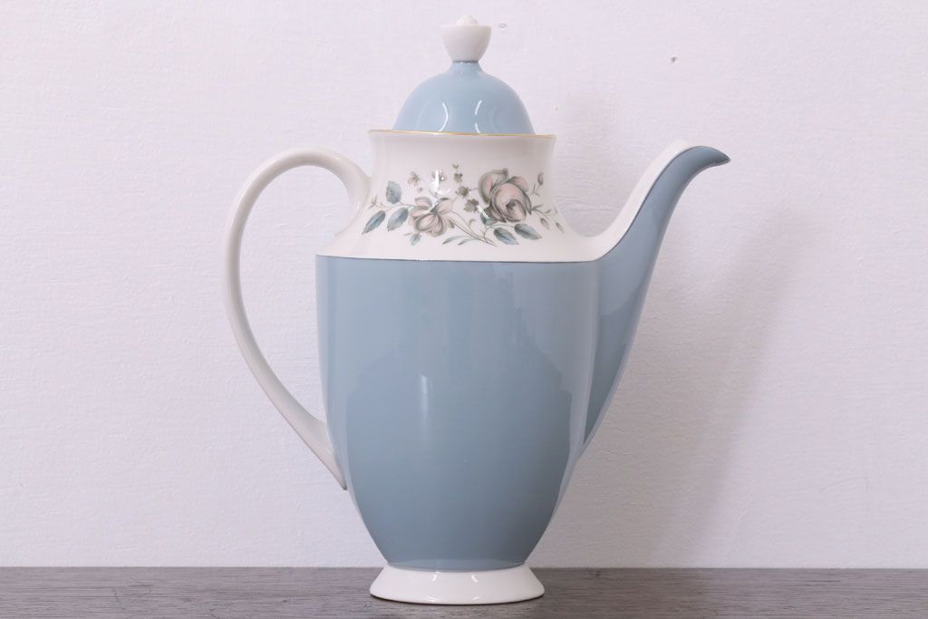 ROYAL DOULTON(ロイヤルドルトン)　ROSE ELEGANS(ローズ・エレガンス)　コーヒーポット・クリーマー・シュガー3点セット(洋食器)