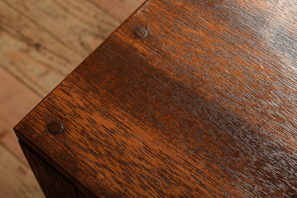 レトロ家具　和製アンティーク　シンプル　古い木の昭和レトロな引き出し(2杯)