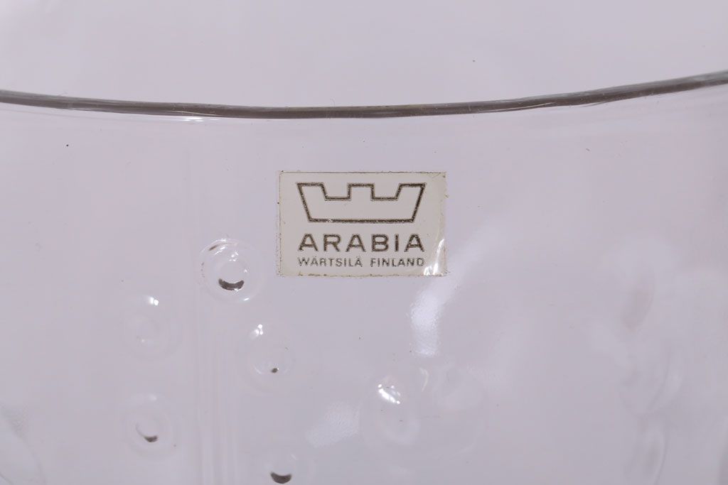 アンティーク雑貨　Arabia(アラビア)　Flora(フローラ)　ピッチャー(クリア)