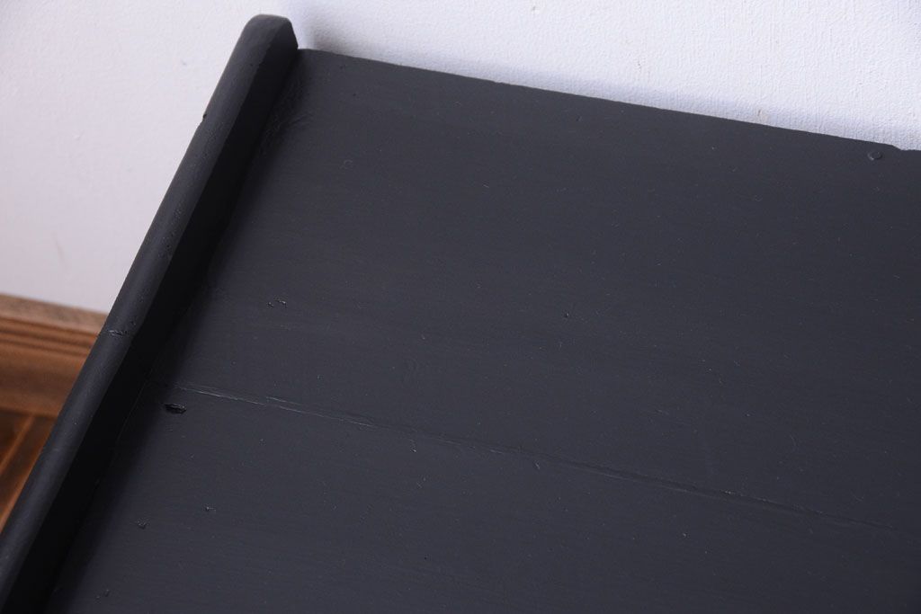 アンティーク家具　和製アンティークのブラックペイント文机