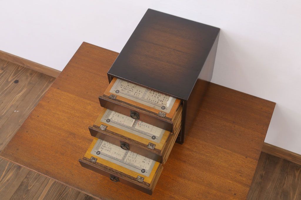 アンティーク家具　希少な和製アンティークのレコードケース