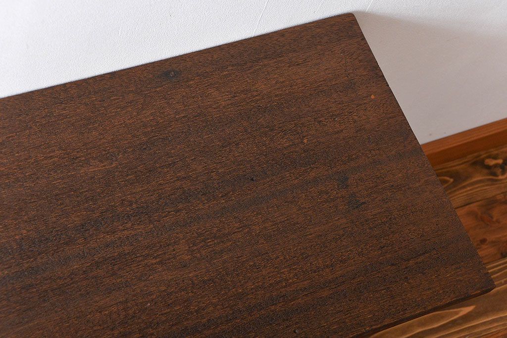 アンティーク家具　アンティーク　シンプルな横長テーブル(作業台)(2)