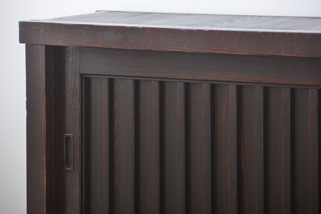 アンティーク家具　古民具・骨董　脚付き!六尺　水屋箪笥サイドボード