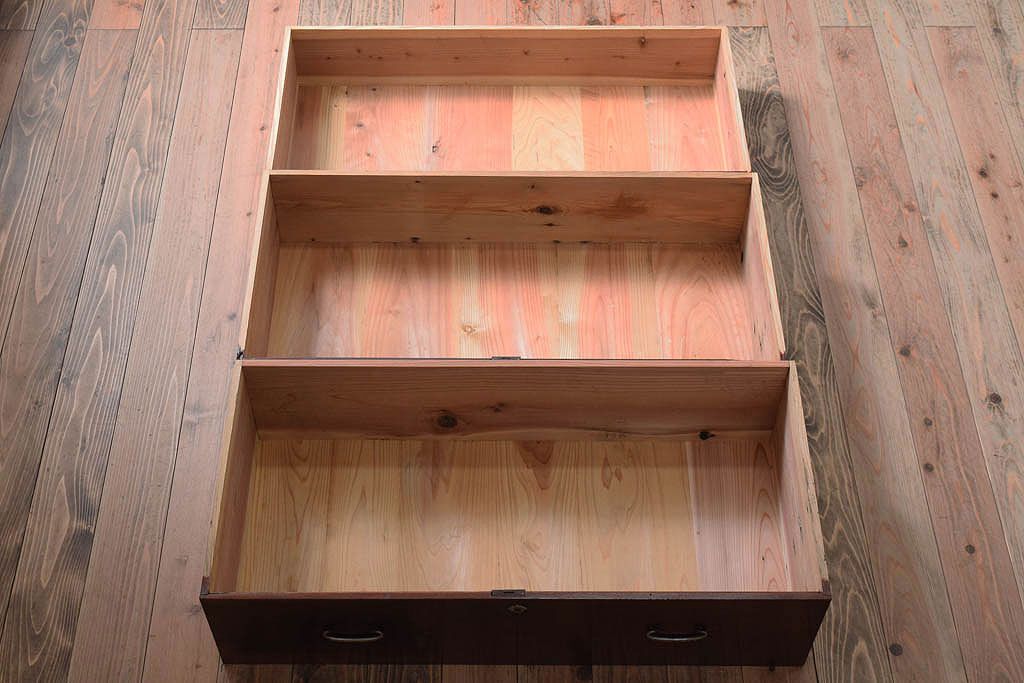 美品　前面栗材!シンプルなアンティーク衣装箪笥(チェスト)
