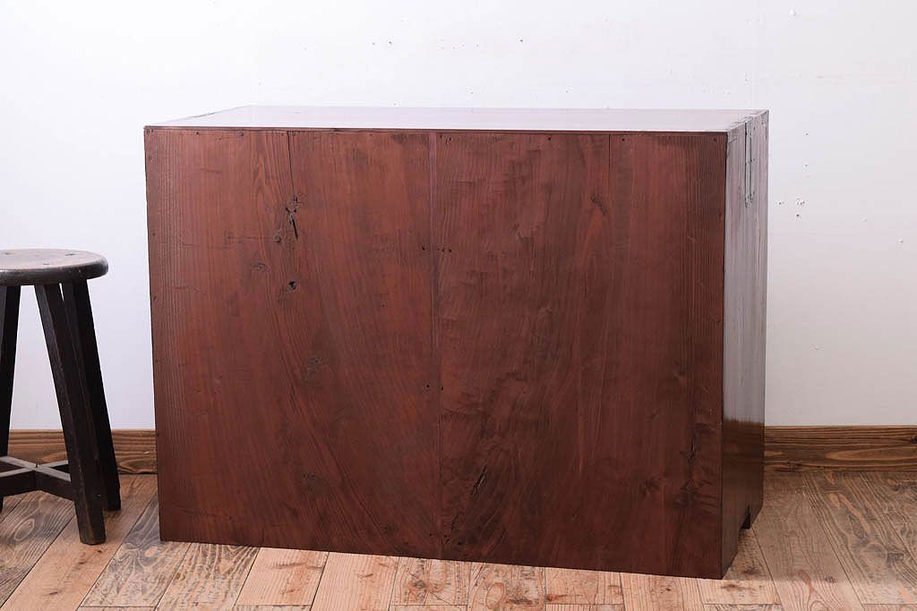 美品　前面栗材!シンプルなアンティーク衣装箪笥(チェスト)
