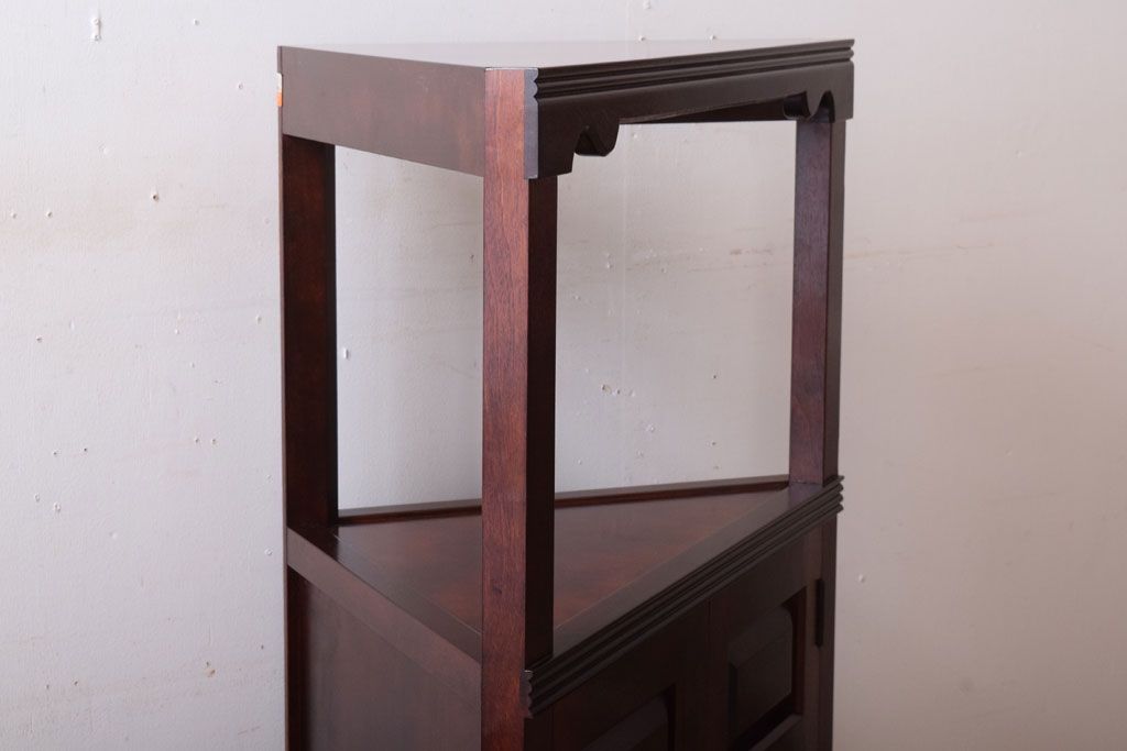 中古美品　松本民芸家具　隅棚I(定価約15万5千円)(2)
