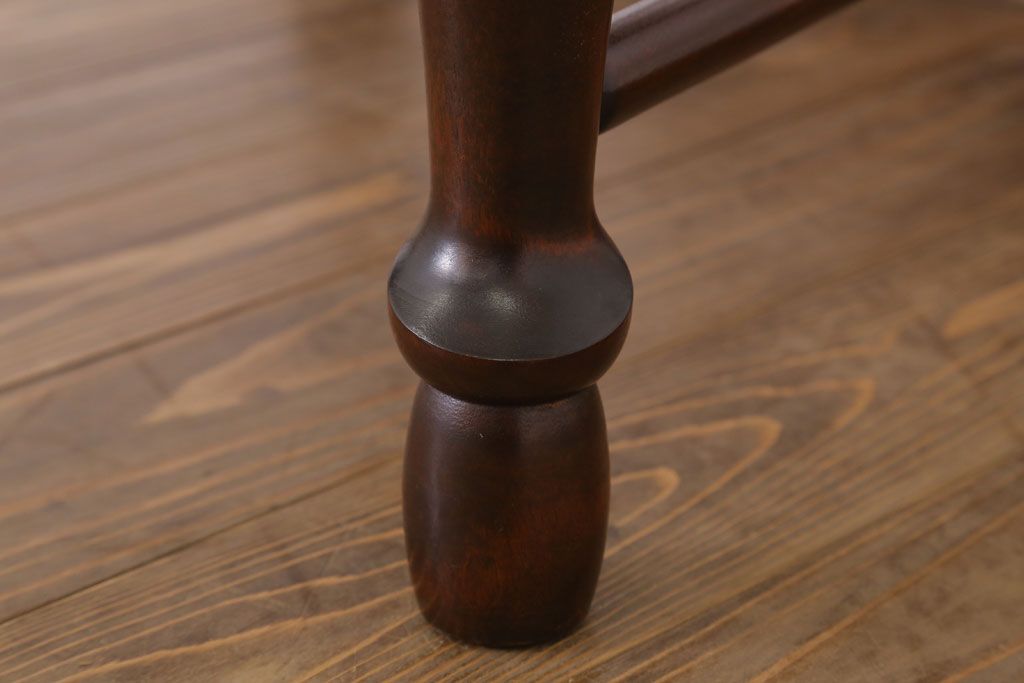 中古　松本民芸家具　美品　#48型　ラッシ座面　スピンドルアームチェア(定価約14万9千円)(椅子)(1)