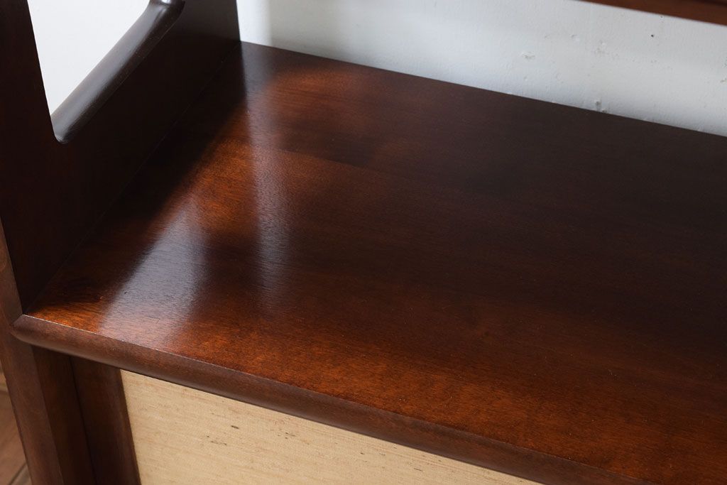 中古　松本民芸家具　上質な221型クズ布茶タンス?(定価約21万8千円)