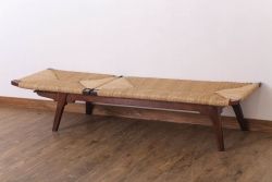 中古　美品　松本民芸家具　柳宗悦氏監修　#512型　ベンチ(長椅子、シェーズロング、寝イス、寝椅子)(定価約48万円)(R-022544)