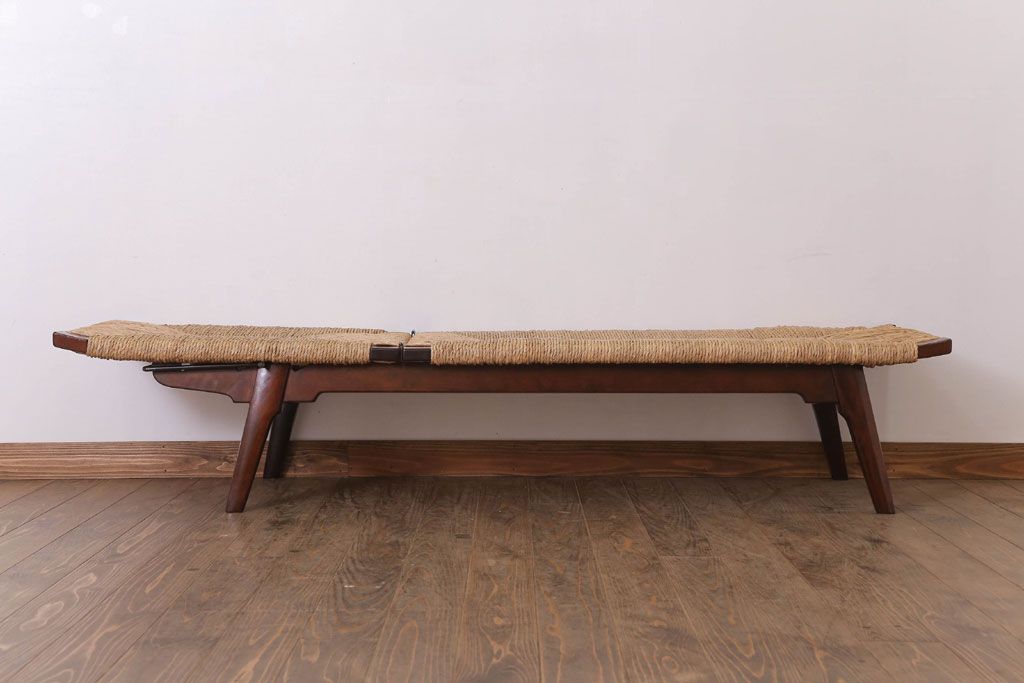中古　美品　松本民芸家具　柳宗悦氏監修　#512型　ベンチ(長椅子、シェーズロング、寝イス、寝椅子)(定価約48万円)(R-022544)