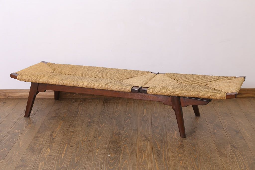 中古　美品　松本民芸家具　柳宗悦氏監修　#512型　ベンチ(長椅子、シェーズロング、寝イス、寝椅子)(定価約48万円)(R-022544)
