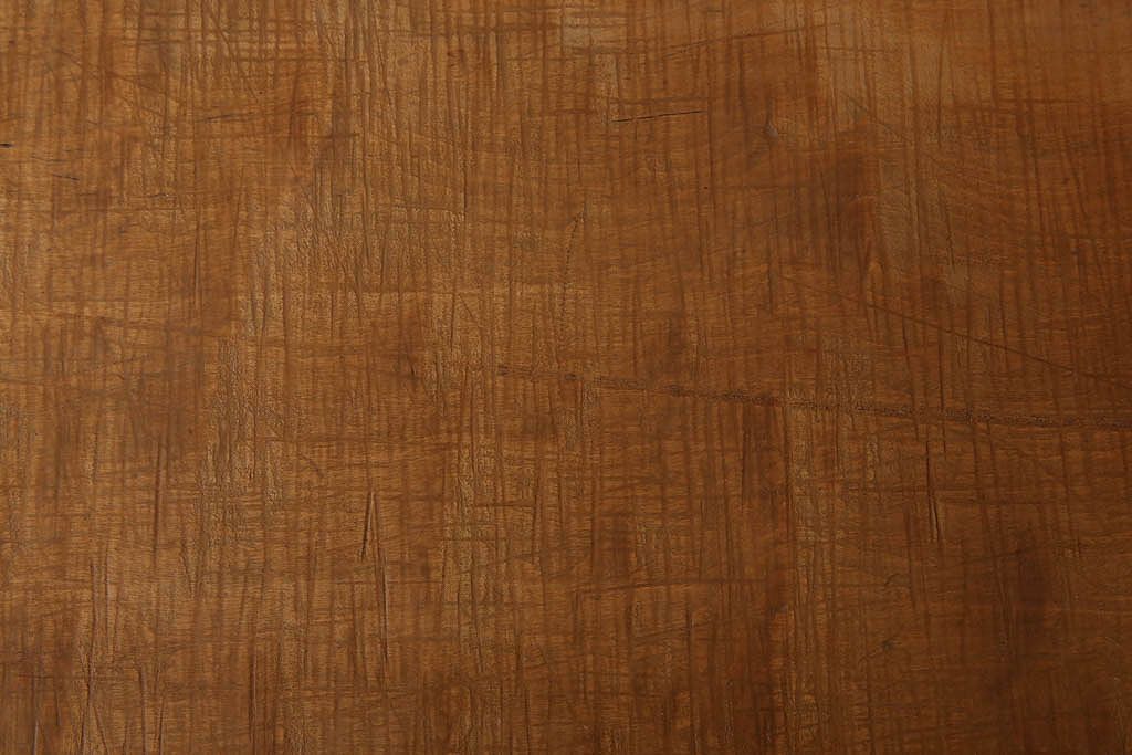 アンティーク家具　古材一枚板天板のアンティーク鉄脚テーブル(作業台、机)(2)