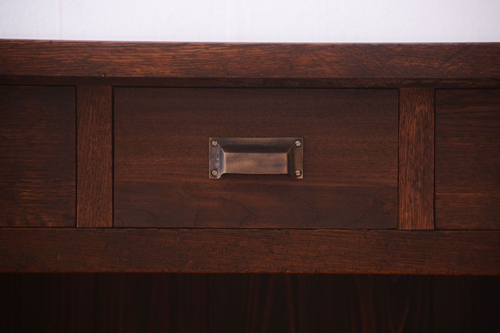 レトロ家具　アンティーク　特大サイズ　昭和レトロな木製作業台(カウンターテーブル)