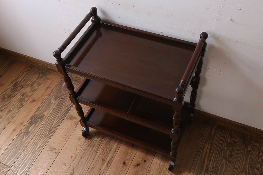 中古美品　松本民芸家具　A型 ワゴン(キャスターワゴン)(定価約10万2千円)