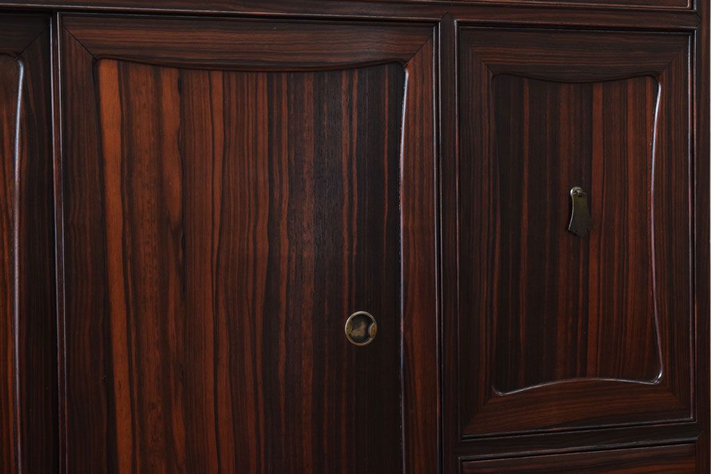 アンティーク家具　縞黒檀材!上質なアンティーク茶箪笥