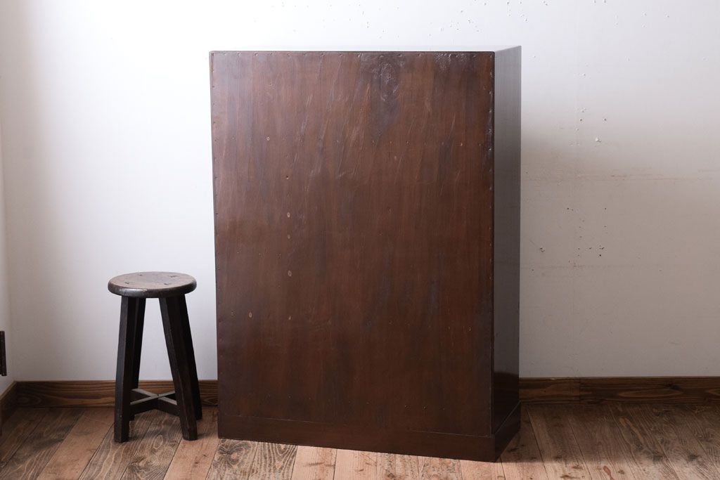 アンティーク家具　縞黒檀材!上質なアンティーク茶箪笥