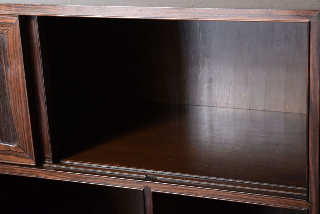 アンティーク家具　縞黒檀材!上質なアンティーク茶箪笥