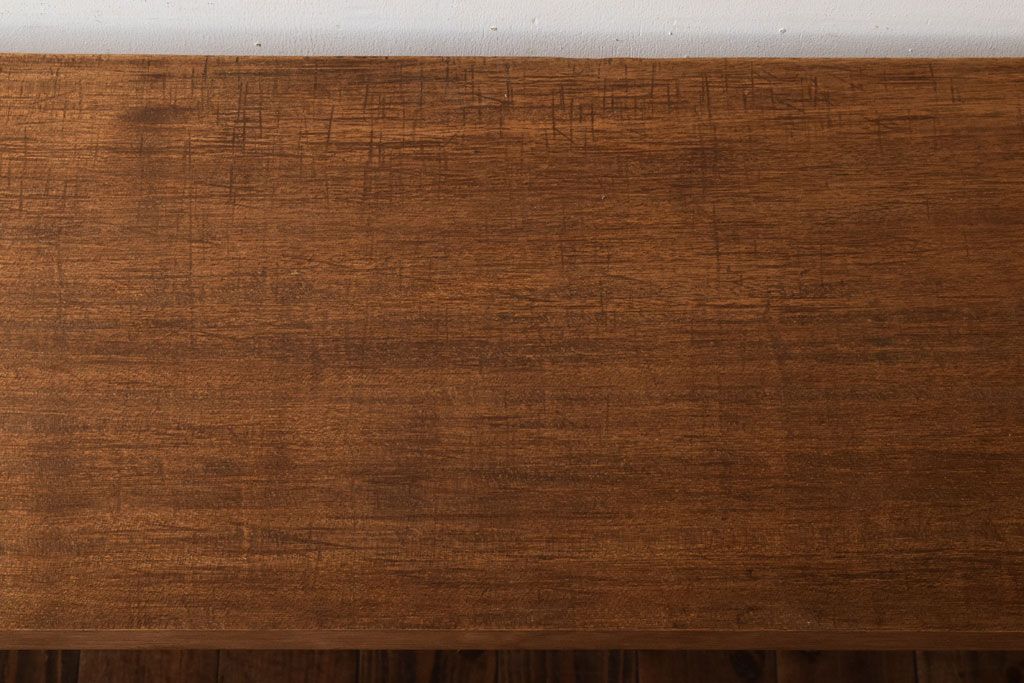 アンティーク家具　古材一枚板天板!鉄脚テーブル(作業台、机)(2)