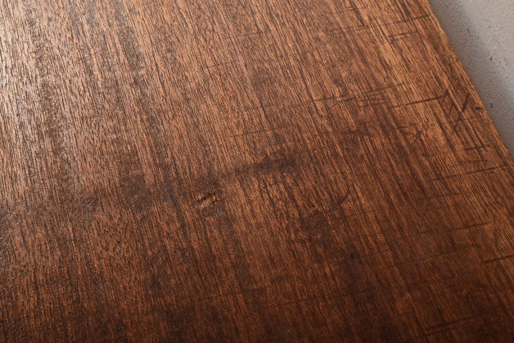 アンティーク家具　古材一枚板天板!鉄脚テーブル(作業台、机)(2)