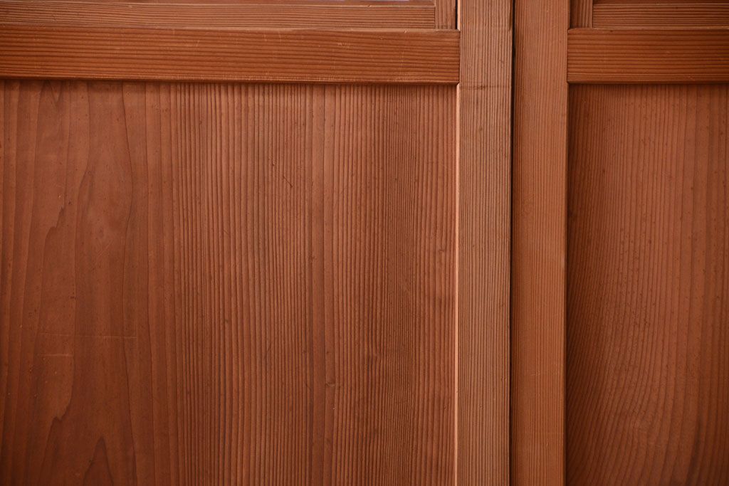 R-017808 古民具・骨董 美品！明治時代の古い板戸3枚セット - 建具