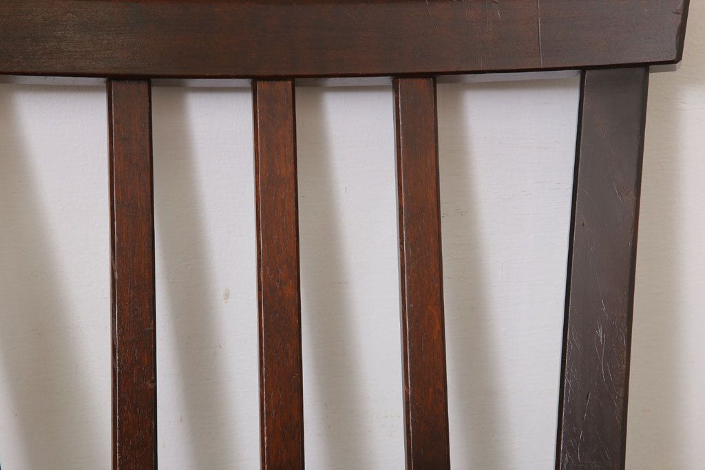 中古　北海道民芸家具　ベンチ型ダイニングチェア(定価約7万円)(1)