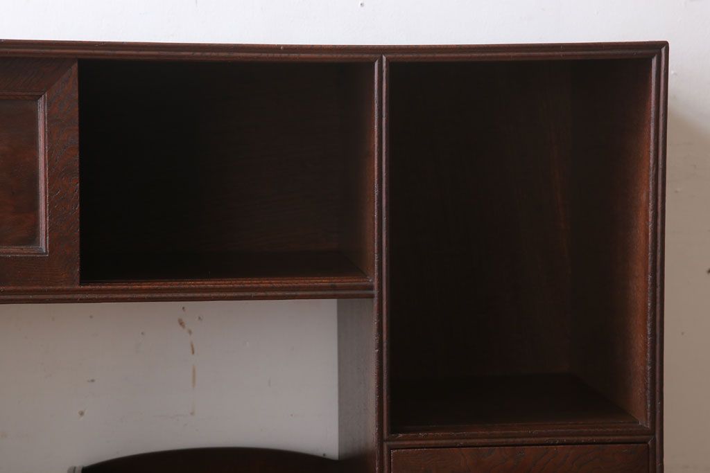 アンティーク家具　 明治大正期　古民具・骨董　玉杢!総欅材の上質な茶箪笥(茶棚)