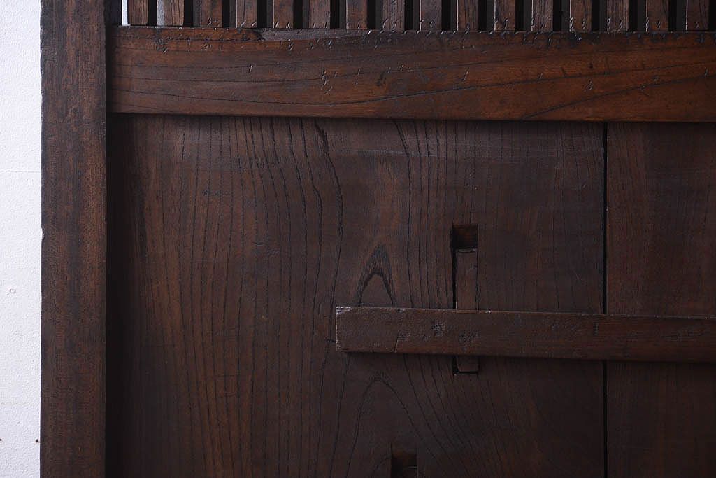 総欅製!明治大正期の古い蔵戸(2)(玄関戸)