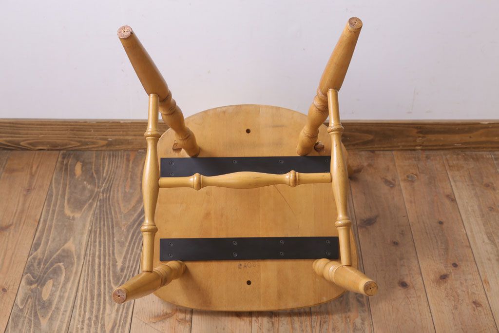 中古　飛騨家具　柏木工　明るい木味のウィンザーチェア(ダイニングチェア、ウインザーチェア)(2)