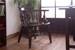 極美品　中古　松本民芸家具　大キャプテンチェア(桜・ラッカー)