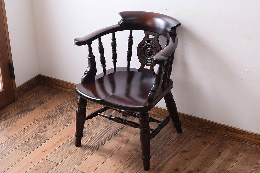 極美品　中古　松本民芸家具　大キャプテンチェア(桜・ラッカー)