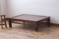 アンティーク家具　和製アンティーク　総欅材の座卓(センターテーブル)(2)
