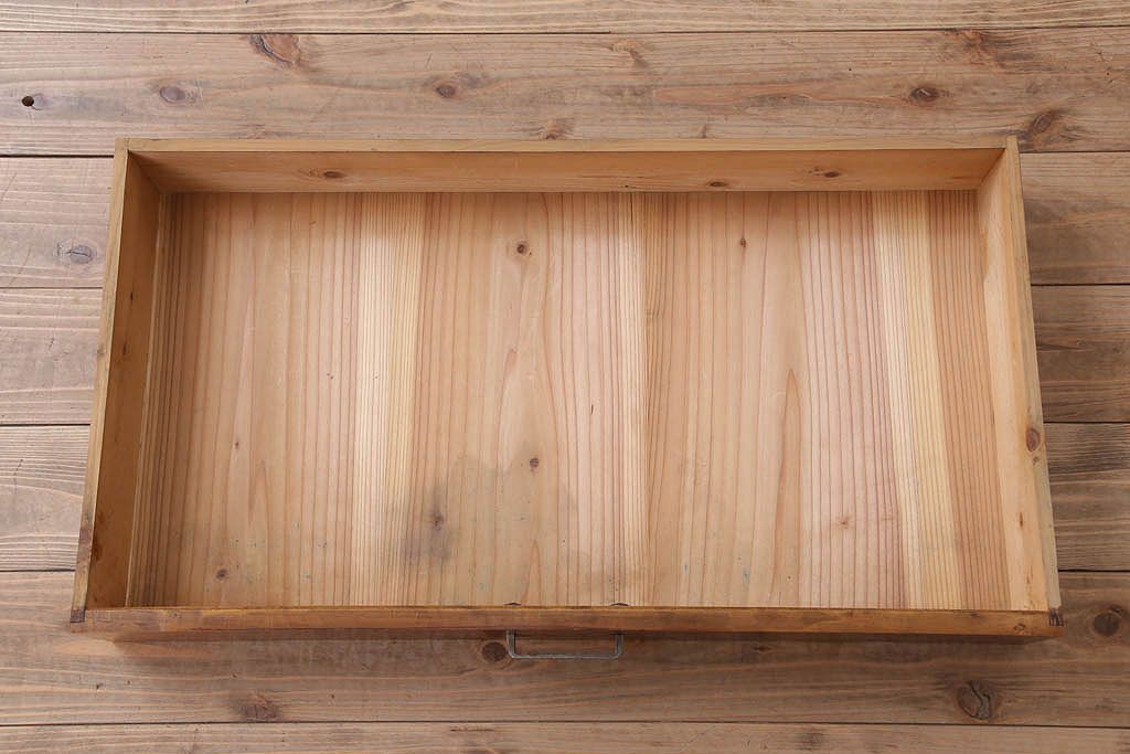アンティーク家具　天板カバ材!古い木製のシンプルなアンティーク片袖机