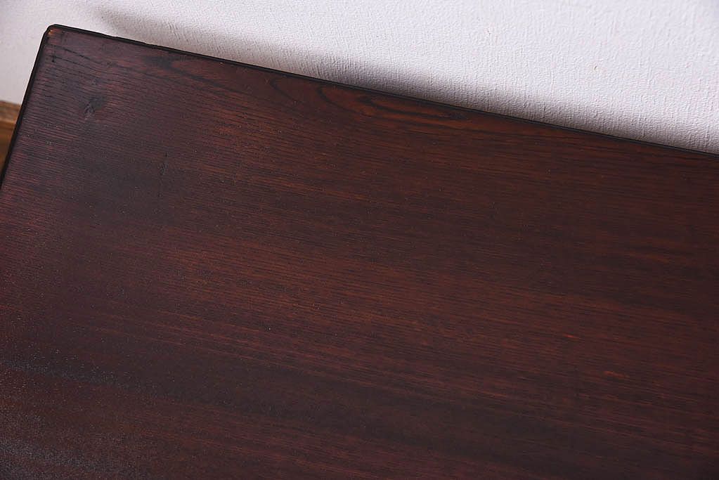 アンティーク家具　和製アンティーク　総欅材!上品な文机(テーブル・机)