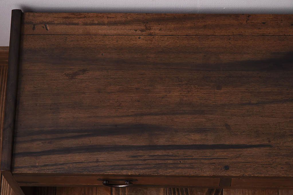 アンティーク家具　高級品　黒柿材!古い木製のシンプルなアンティーク文机