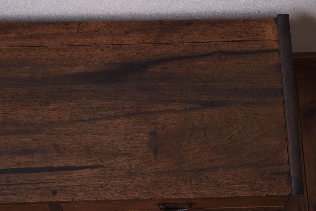 アンティーク家具　高級品　黒柿材!古い木製のシンプルなアンティーク文机