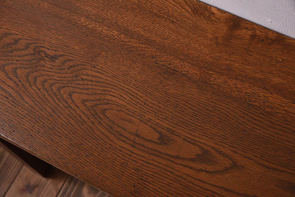 アンティーク家具　アンティーク　古い木のシンプルな平机(デスク・作業台)(3)