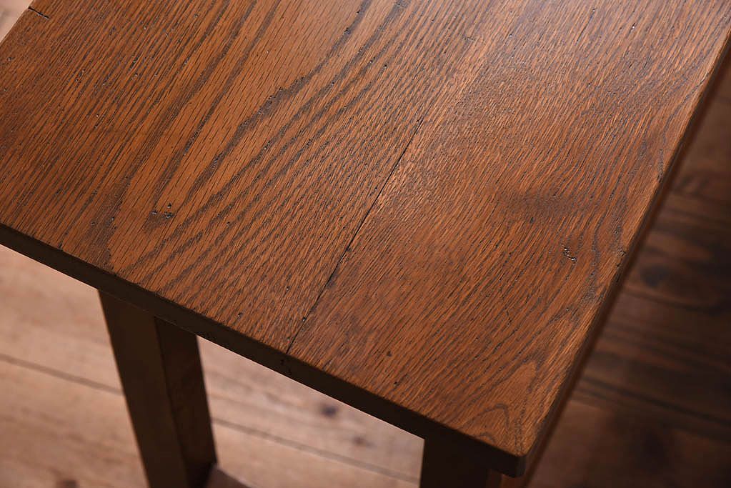 アンティーク家具　アンティーク　古い木のシンプルな平机(デスク・作業台)(3)