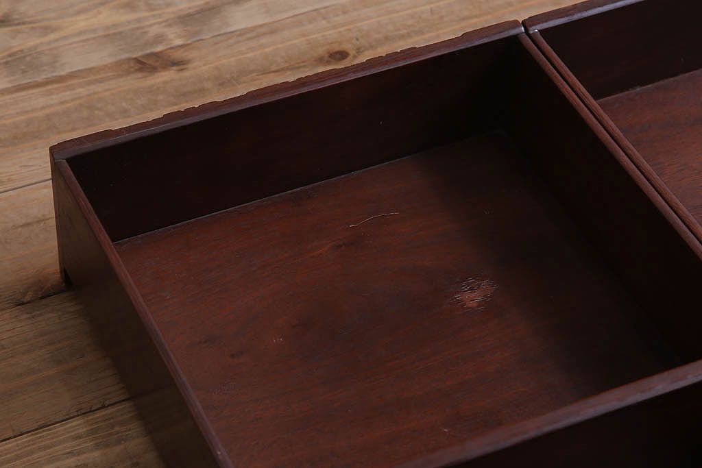 中古　民芸家具　高級品!彫刻が素晴らしい唐木飾り棚(キャビネット)(定価198万円)