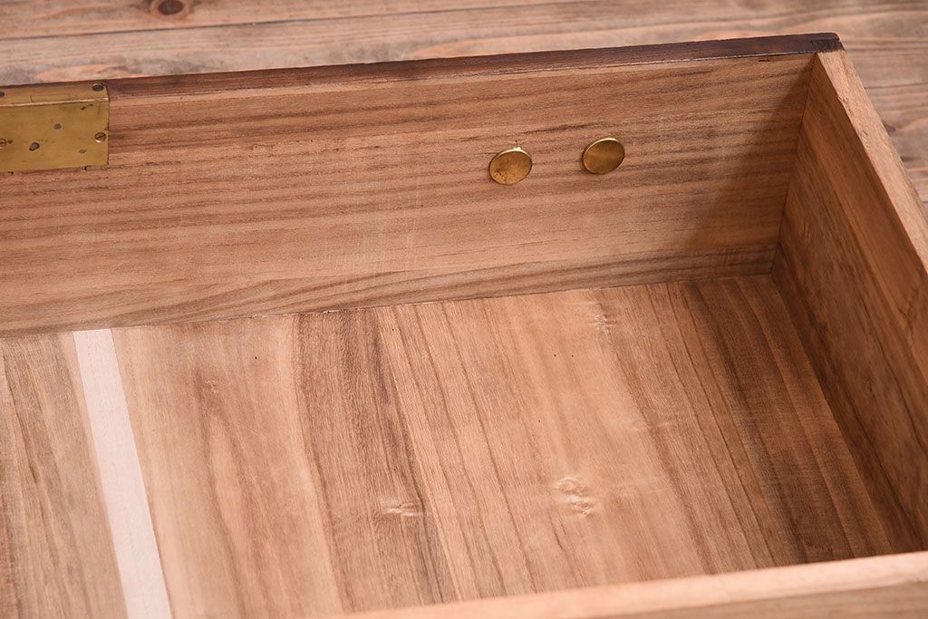 アンティーク家具　鉄脚付き!古い衣装箪笥ローボード(2)