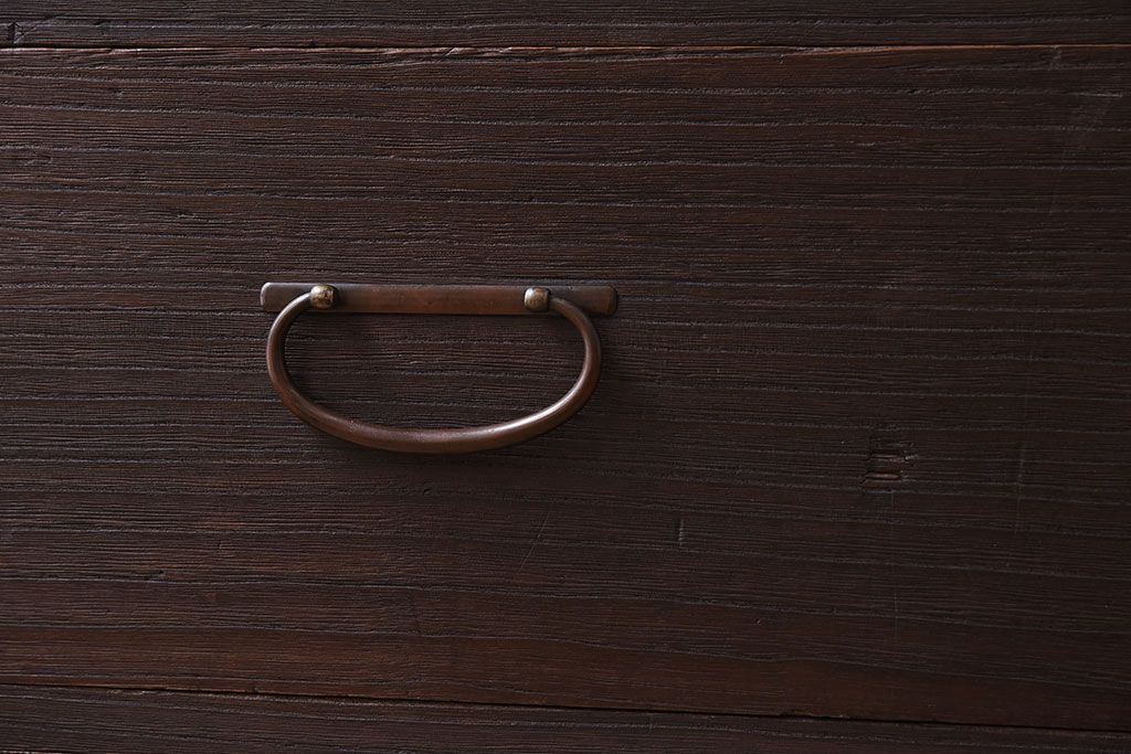 アンティーク家具　鉄脚付き!古い衣装箪笥ローボード(2)