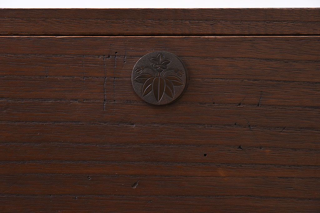 アンティーク家具　鉄脚付き!古い桐箪笥ローボード(1)