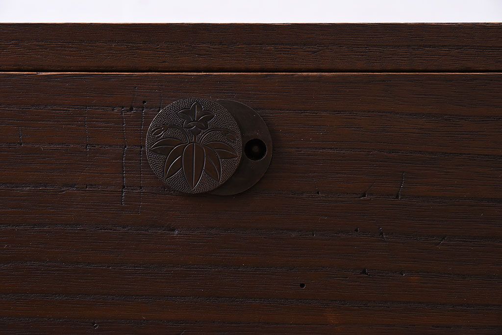 アンティーク家具　鉄脚付き!古い桐箪笥ローボード(1)
